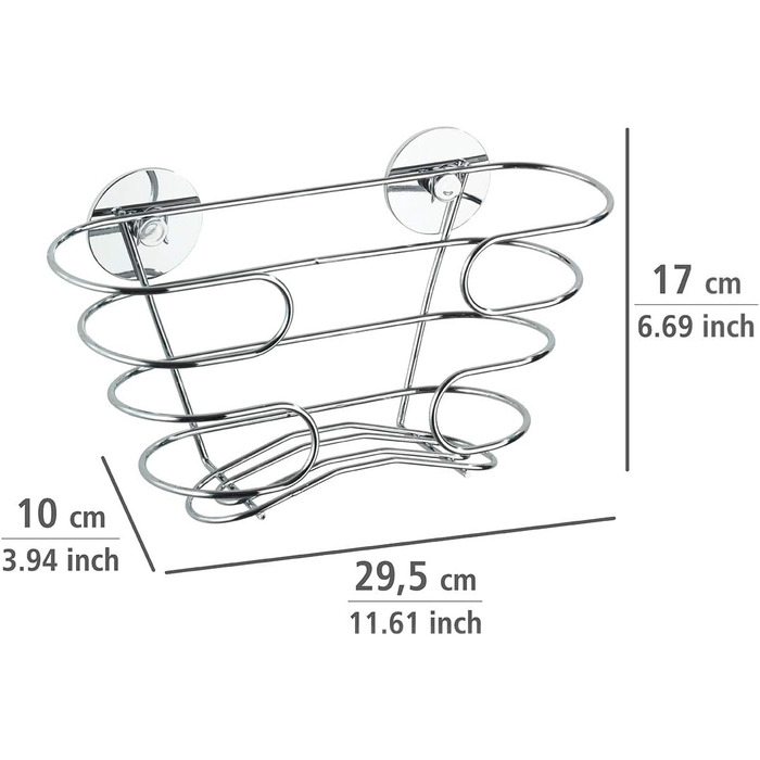 WENKO Turbo-Loc® підставка для шампуню (17 x 10 x 29.5 см)