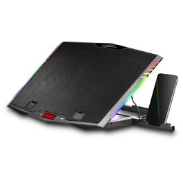 Охолоджуюча підставка для ноутбука Mars Gaming MNBC5 XL ARGB, 6 вентиляторів, тримач для смартфона