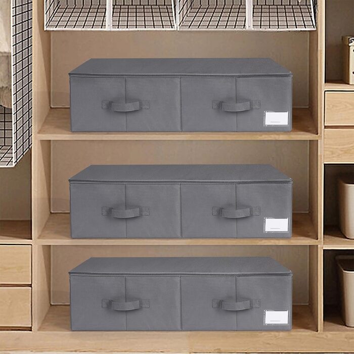 Комод-органайзер для постільної білизни Lannvan (2 шт.), 70x41x18 см, бежевий/сірий