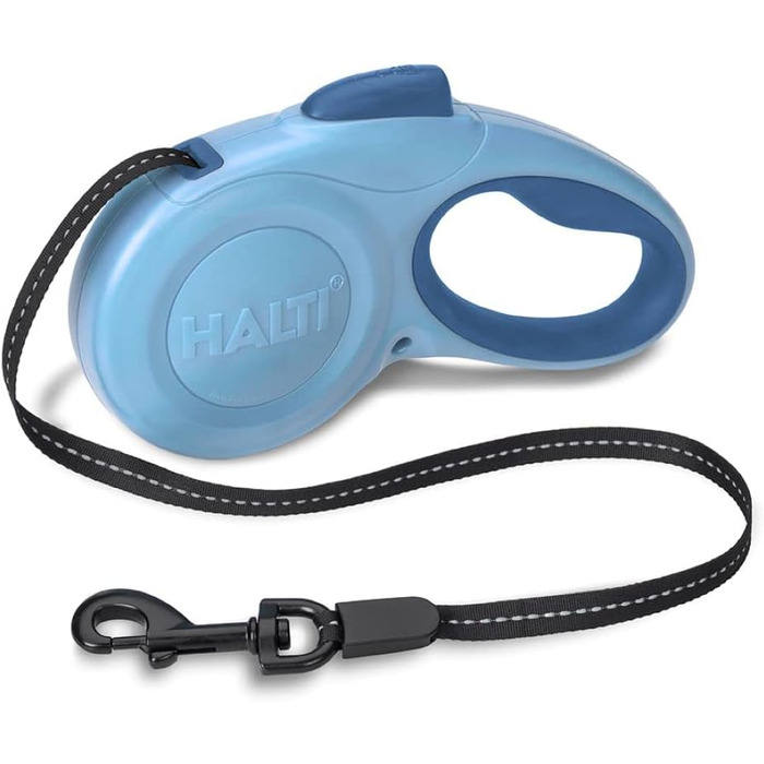 Шлейка для собак HATI Roeine з світловідбиваючим матеріалом, ергономічним дизайном та запатентованою застібкою. Підходить для великих собак (розмір ), блакитна, S