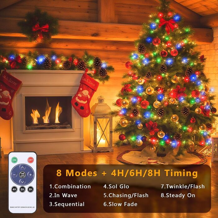 LED гірлянда на батарейках/USB, 10м, 100 LED, тепле біле світло, з таймером, вологостійка, для декору на Різдво, весілля, вечірки, балкона, саду