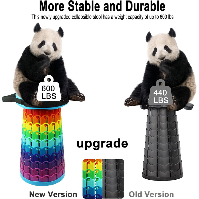 Тeleskopний складаний стілець для кемпінгу, риболовлі, подорожей та відпочинку на природі. Міцний, з вагою до 280 кг, колір: сонячно-зелений (26x26x46 см)