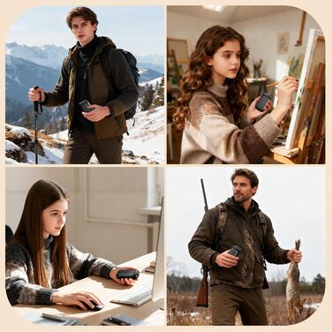 Електричний грілка для рук 2-в-1 з магнітом, 6000mAh, LED-дисплеєм, швидкий нагрів, до 9 годин роботи, для спорту, гольфу, кемпінгу, чорний