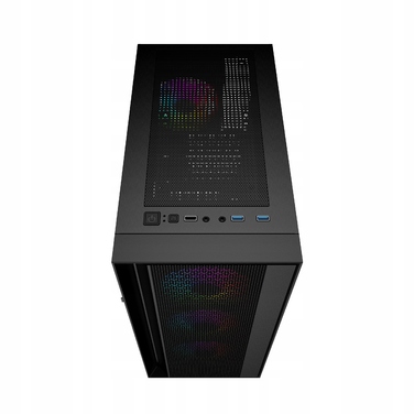 Ігровий корпус для ПК Gembird Fornax 4000 ARGB ATX Midi Tower, скло, чорний