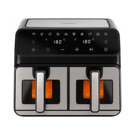 Аерофритюрниця AirDweller ADTJF2 2400 Вт, 9 л, чорно-срібляста