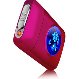 Вишуканий тютюнониця з запальничкою Lafagiet XL666 для 18 сигарет King Size, LED-дисплей, подарунок на День батька