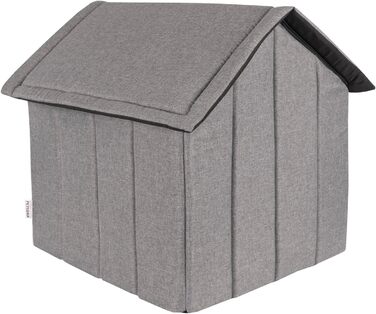 Кімната для собак, собача будка, складана з знімним дахом, ліжко для собак, котяче ліжко, ліжко для домашніх тварин, місце для сну, розмір XXL, сірий колір