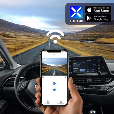 Автомобільний відеореєстратор FITCAMX для Toyota C-HR 2017-2020 4K WiFi з картою 64GB