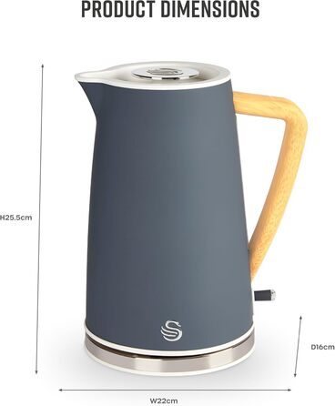 Електричний чайник Swan Nordic Cordless Kettle 1.1 Single
