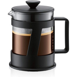 Bodum CREMA Френч-прес для приготування кави, 0.5 л, нержавіюча сталь, чорний