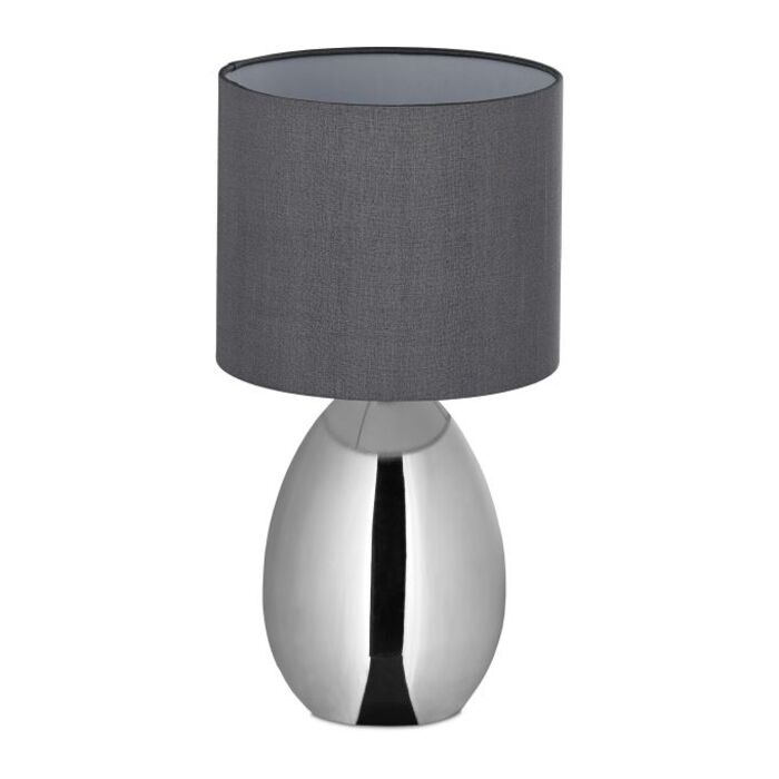 Relaxdays Table Lamp Metal & Fabric