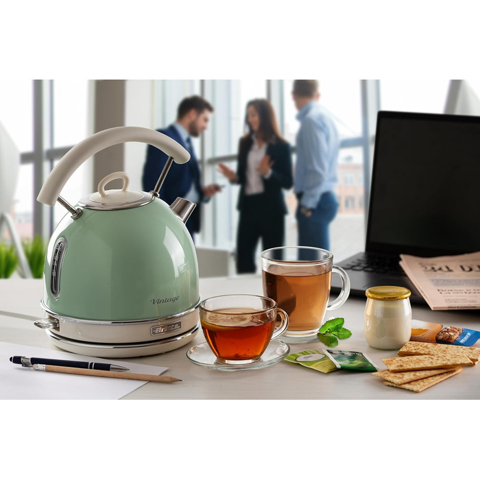Ariete Vintage Electric Kettle 1.7L, 2000W - Green