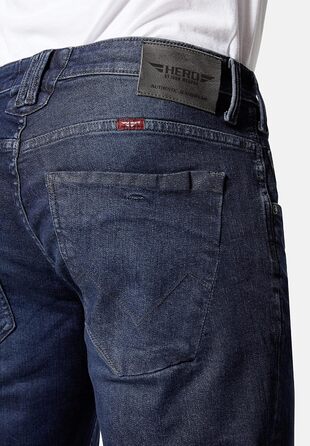 Джинси чоловічі HERO by John Medoox Baxter Relaxed Fit, Dark Blue, 32W/32L