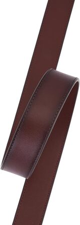 Чоловічий шкіряний ремінь VRLEGEND з автоматичною пряжкою (ратинг) без дірок для ділового костюма, розмір регулюється, з подарунковою коробкою, талія 30W-36W=довжина 110см, темно-коричневий