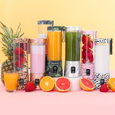 Портативний стакановий блендер BlendyGo 3, міксер 250 Вт, рожевий (ідеальний подарунок)