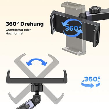 Тримач для планшета UGREEN в авто: 360° обертання, складна конструкція, універсальний для iPad, iPhone, Switch, Kindle (4.7-9.8 дюймів)