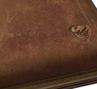 GERMANUS Cigarette Case, Made in Germany, Wildes Rind (Wild Bull), brown, 85 mm