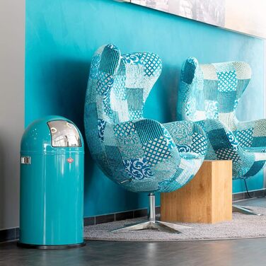 Відро Wesco Pushboy рожеве, 50 л, нержавіюча сталь, знімний внутрішній контейнер, порошкове покриття