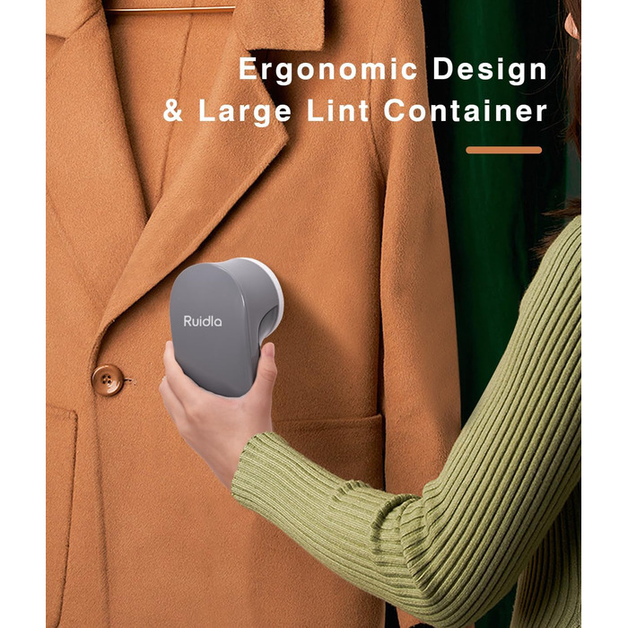 Електричний видалення ворсу для одягу: видалення ворсу з одягу з 6 змінних лез з нержавіючої сталі (сірий)