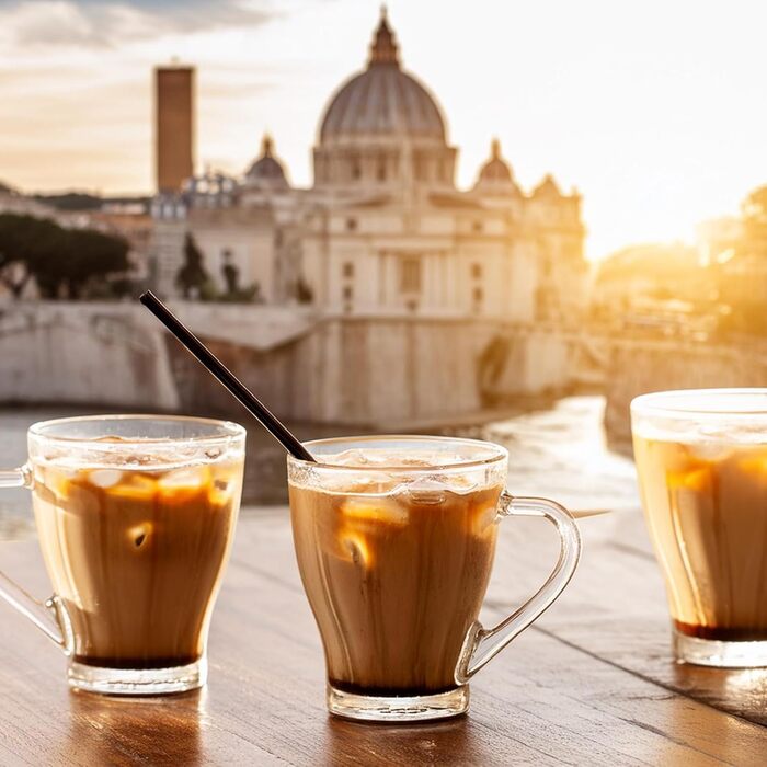 Набір кавових чашок KROSNO 1992 (6 шт, 200 мл) з ручкою - чайні, для кави та чаю, миючі в посудомийній машині