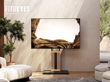 Підставка для телевізора FITUEYES Zen Series Black - дерев'яна, поворотна, регульована по висоті (32-65 дюймів)