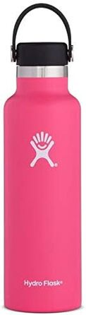 HYDRO FLASK - 621ml (21oz) Water Bottle - Vacuum-Insulated Stainless Steel Water Bottle - Sports Bottle with Leak-Proof Flex Cap - Dishwasher-Safe Thermos Bottle - Standard Mouth - Watermelon