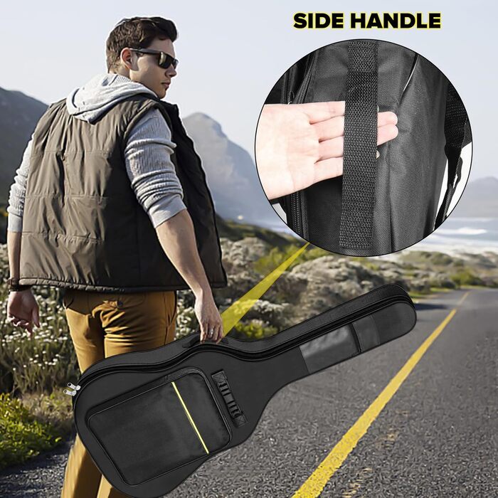 Чохол для гітари 41 дюйм, велика місткість, водонепроникний, потовщений, стійкий до розривів, підходить для гітар 39, 40, 41 дюймів