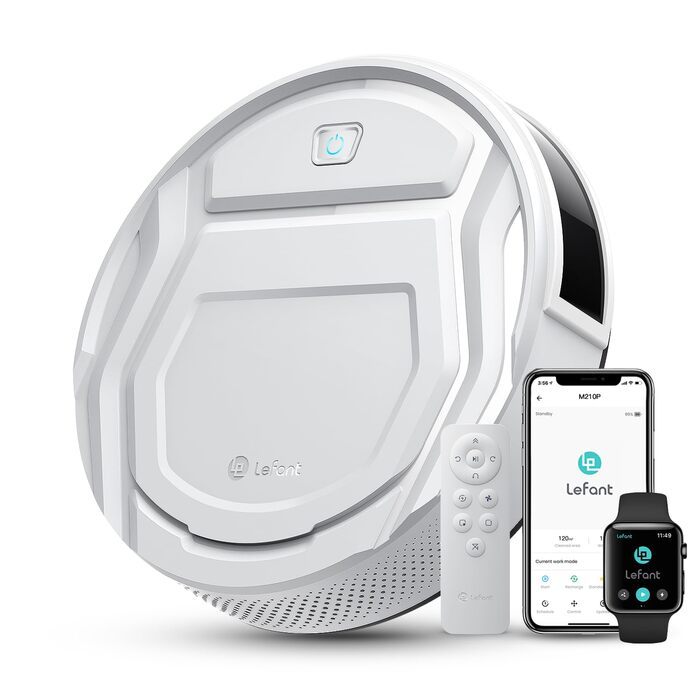 Робот-пилосос LEFANT Gen2 з функцією миття, 12000Pa, LiDAR-навігація, керування через додаток/Alexa/iWatch (M210P)