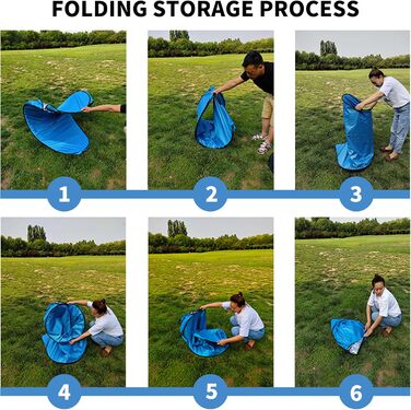 OUUTMEE Pop-Up Shower Tent - Portable Changing Room for Beach, Outdoor UV Protection - Camping Shower Tent for Hiking, Beach, Camping, Picnics, Fishing - 150x150x190cm Blue