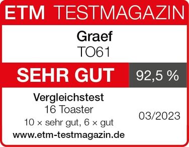 Тостер GRAEF TO 61, білий, 27x18x19,3 см