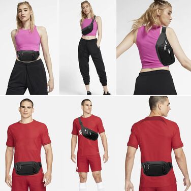 Чоловіча та жіноча поясна сумка-бананка на пояс з великою місткістю, чорна, для iPad mini та iPhone 12 Pro Max