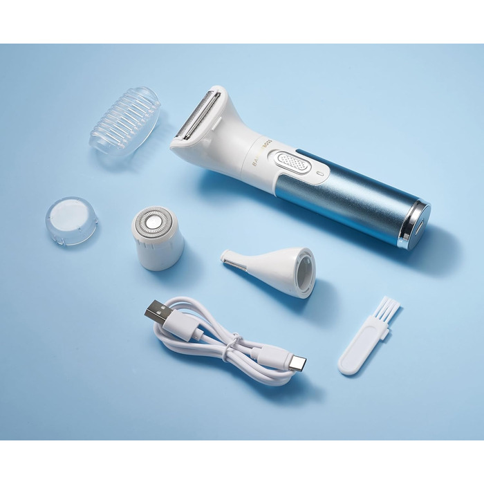 Електричний тример для тіла BarberBoss 3-в-1 QR-8082: для обличчя, ніг, рук та зони бікіні