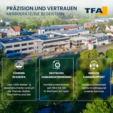 Метеостанція TFA Dostmann Spring Breeze з анемометром, чорна: прогноз погоди, годинник, історія, точка роси