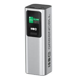 Powerbank Greencell PowerPlay Ultra 25200mAh 140W з USB-C PD, Швидка зарядка для ноутбука, MacBook, iPhone, LCD дисплей