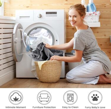 PETTOM Плед для собак і котів з флісу, водовідштовхуючий, 152 x 127 см (Сірий + Темно-сірий)