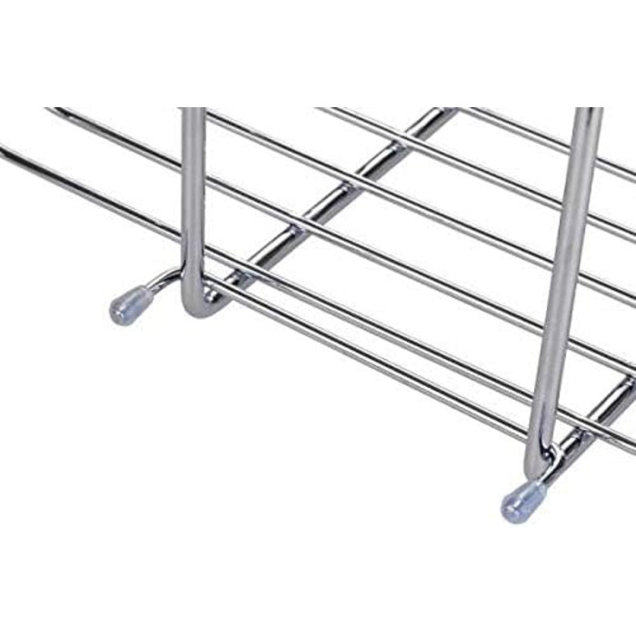 WENKO Thermostat Shower Caddy Model Milo, Shower shelf for hanging on the faucet, shelf made of stainless steel (rust-proof), 25 x 36 x 14 cm, Polished