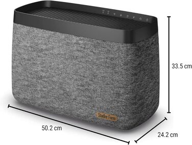 Зволожувач повітря Stadler Form Karl big - тихий, потужний, для приміщень до 100 м², з керуванням через додаток, чорний