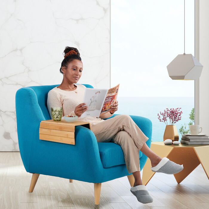 Relaxdays Bamboo Sofa Table