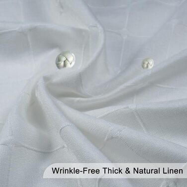 Штора для душу Farmhouse White – Лляна штора в бохо стилі для ванної кімнати, 90x180 см з пензликами та гачками