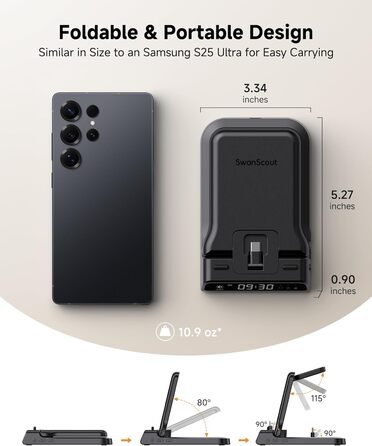 Зарядний станція SwanScout 701S 3-в-1 для Samsung Galaxy: телефони, навушники, годинники (USB-C)