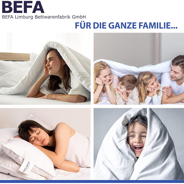 Ковдра з гусячого пуху BEFA NATUR 135x200 см, 90% пух, 10% перо, всесезонна, для алергіків, сертифікат OEKO-TEX 100, Downpass, Німеччина