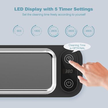 Ультразвукова очищувач 680мл для ювелірних виробів, годинників, окулярів та інших предметів