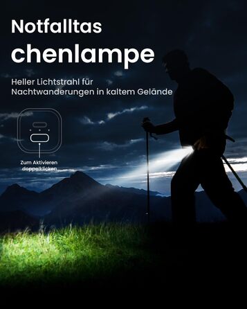 Електричний грієчка для рук Gaiatop 8000mAh з LED-ліхтариком, 2 шт. Магнітний, 3 температури, швидкий нагрів, для жінок, сім'ї, активного відпочинку, чорний
