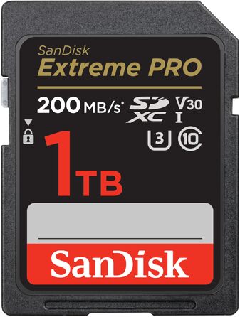 Карта пам'яті SanDisk Extreme PRO SDXC UHS-I 1 TB, V30, U3, швидкість до 200 МБ/с, для 4K UHD відео