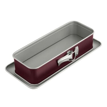 Форма для випічки Dr. Oetker Königskuchen 30x12 см, двоколірна (сіро-червона) з бортиком для кексів