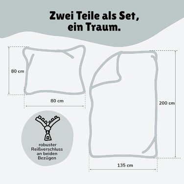 Комплект постільної білизни для ліжечка Kinderbettwäsche: 2-Piece Set з тваринами та глобусом - ковдра 135x200 + подушка 80x80 см, закривається на блискавку. Підходить для хлопчиків та дівчаток. 100% бавовна, ренфорсе, приємна до шкіри, сертифікат Oeko-Te