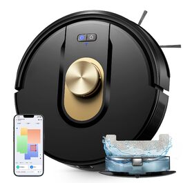 Робот-пилосос Vexilar W9 з функцією миття, 8000Pa, LiDAR-навігація, 150 хв роботи, 15 зон заборони, керування через додаток, для тварин та килимів