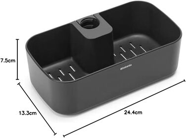Полиця для душу Brabantia Renew, темно-сіра, універсальний розмір