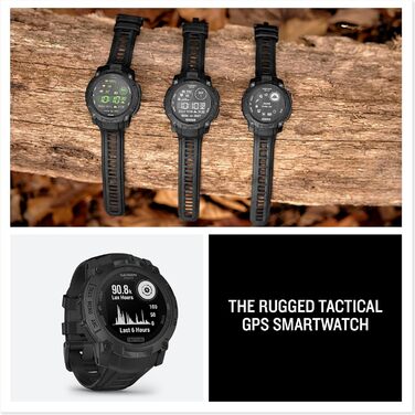 Garmin Instinct 3 Tactical Edition: Тактичний GPS-годинник з сонячним дисплеєм, 45 мм