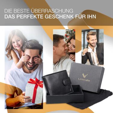 Lavalen® Wallet for Men Leather - Large Portemonnaie (Wallet) - Handmade Wallet - Wallet with Coin Pocket - Gifts for Men